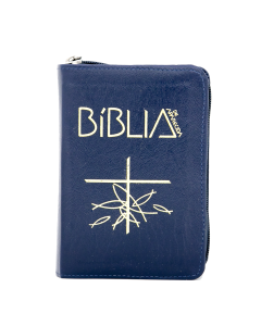 Bíblia de Aparecida - Bolso zíper azul
