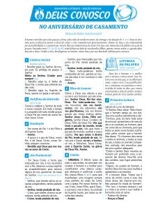 Folheto DEUS CONOSCO – NO ANIVERSARIO DE CASAMENTO