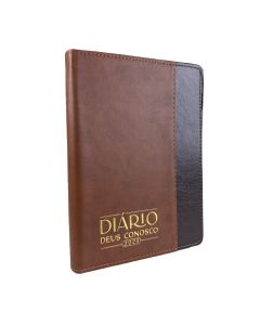 Diário Deus Conosco 2025 - Couro Marrom