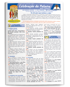 Folheto DEUS CONOSCO - CELEBRAÇÃO DA PALAVRA