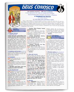Folheto DEUS CONOSCO – MISSA COM MENSAGEM